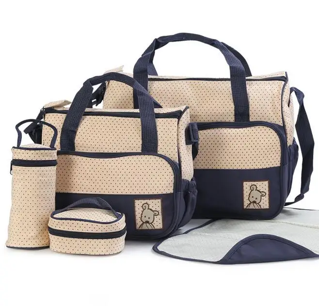 5PCS NEW Mommy Bag Baby Diaper Bag Large-Capacity Fashion Mother's Maternity Bag Baby Stroller Nappy Bag 1123 5PCS NEW Mommy Bag Baby Diaper Bag Large-Capacity Fashion Mother's Maternity Bag Baby Stroller Nappy Bag 1123