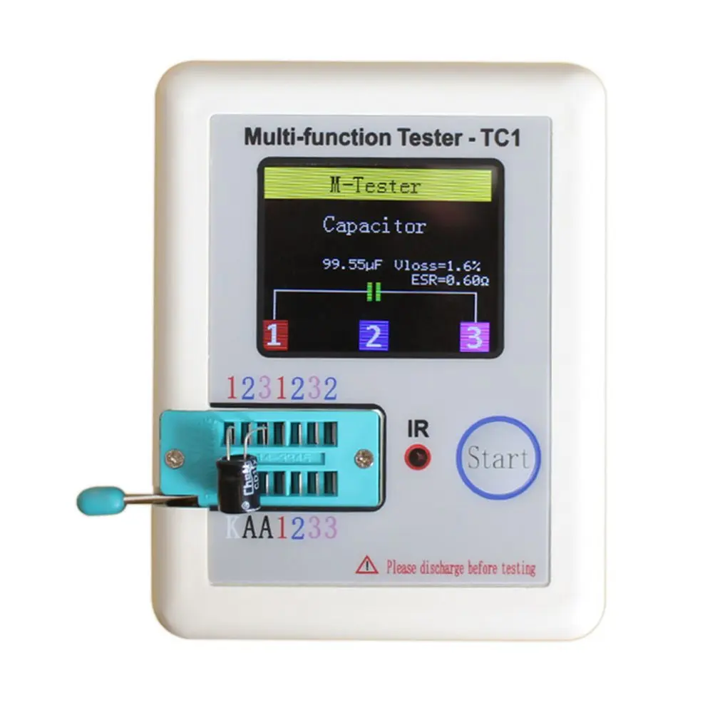 

LCR-TC1 3.5 inch Colorful Display Multifunctional TFT Backlight Transistor Tester Diode Triode Capacitance Meter LCR ESR NPN