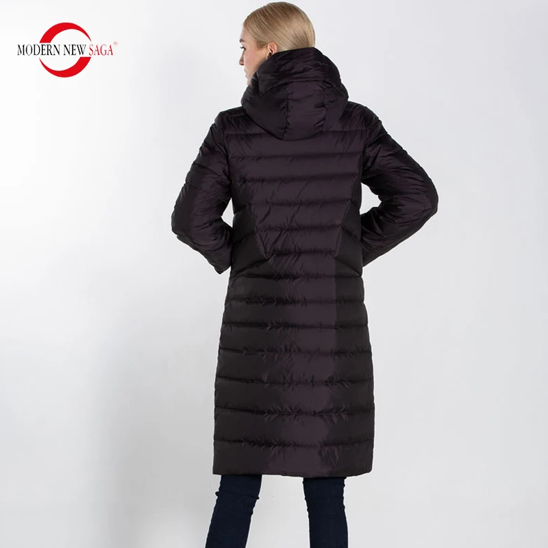 MODERN NEW SAGA Full Sizes Female Warm Winter Parkas Women Fashion Coat Ladies Casual Down Jacket Outwear Clothing For Women