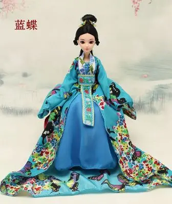 Древний Китай кукла игрушка Принцесса 12 подвижных суставов куклы модель аксессуары пластик тело мягкая одежда Детские подарки Куклы для девочек - Цвет: F