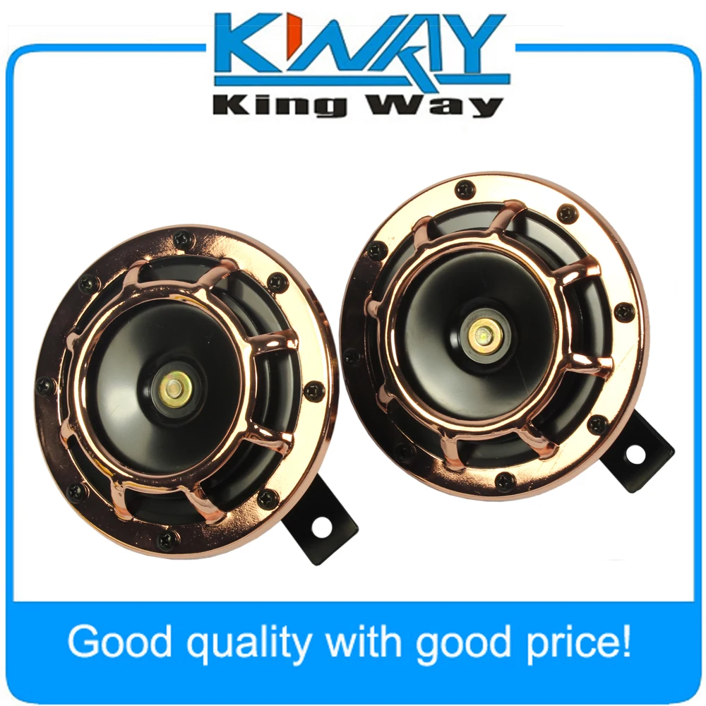 Champagne Loud Blast Tone Grill Mount 12V Electric Compact Car Horn 335HZ/400HZcar horn