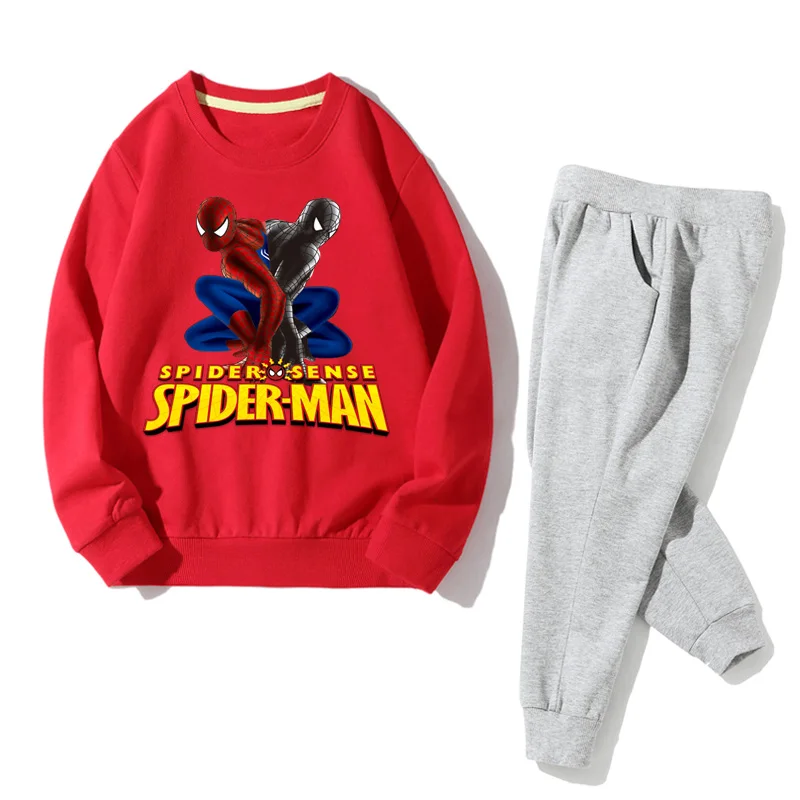 

Toddler Boy Girls Hero Spider-man Print Clothes Sets Spring Outdoor Casual Pullover Coat+Pant 2pcs Clothing Sets Tracksuit JZ033