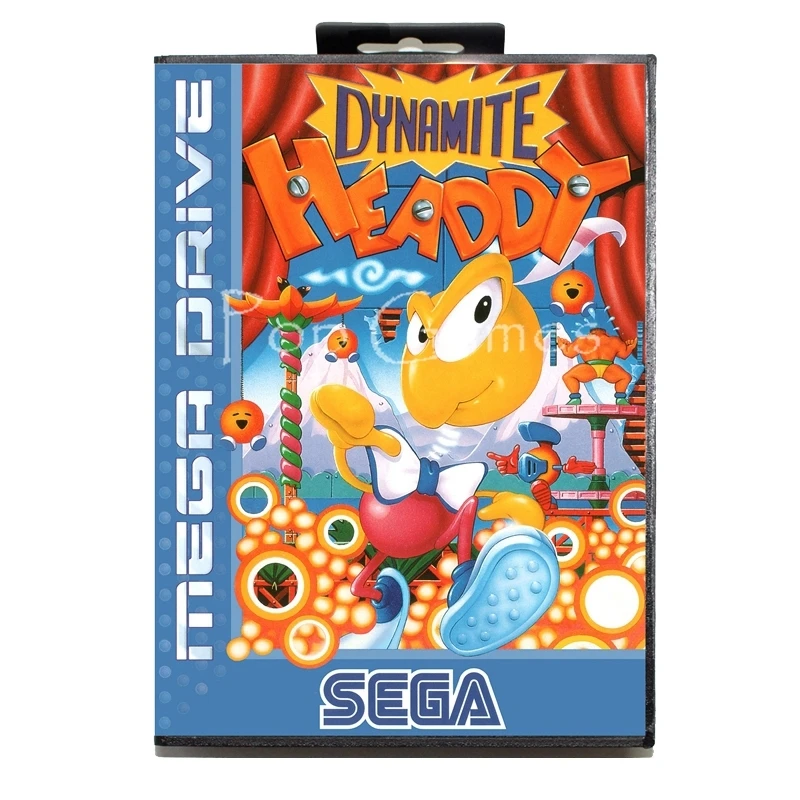 Динамитная головка с коробкой для 16 битной игровой карты Sega MD Mega Drive видеоконсоли