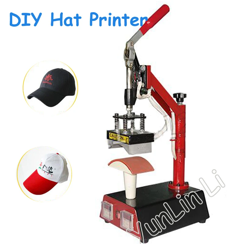 DIY Hot Hat Printing Machine 220V Manual Baking Cap Machine Vertical
