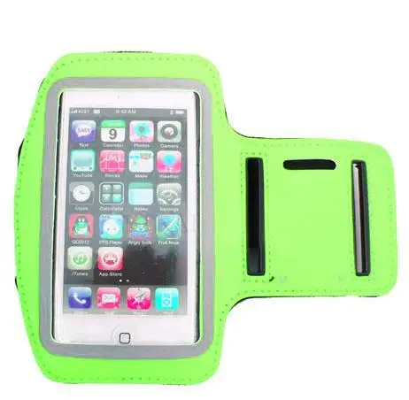 Для iphone 5 водонепроницаемый тренировочный чехол с кистью для спортивного зала для Apple iphone 5 5S 5G держатель+ слот для ключей повседневные спортивные аксессуары повязка на руку - Цвет: Зеленый