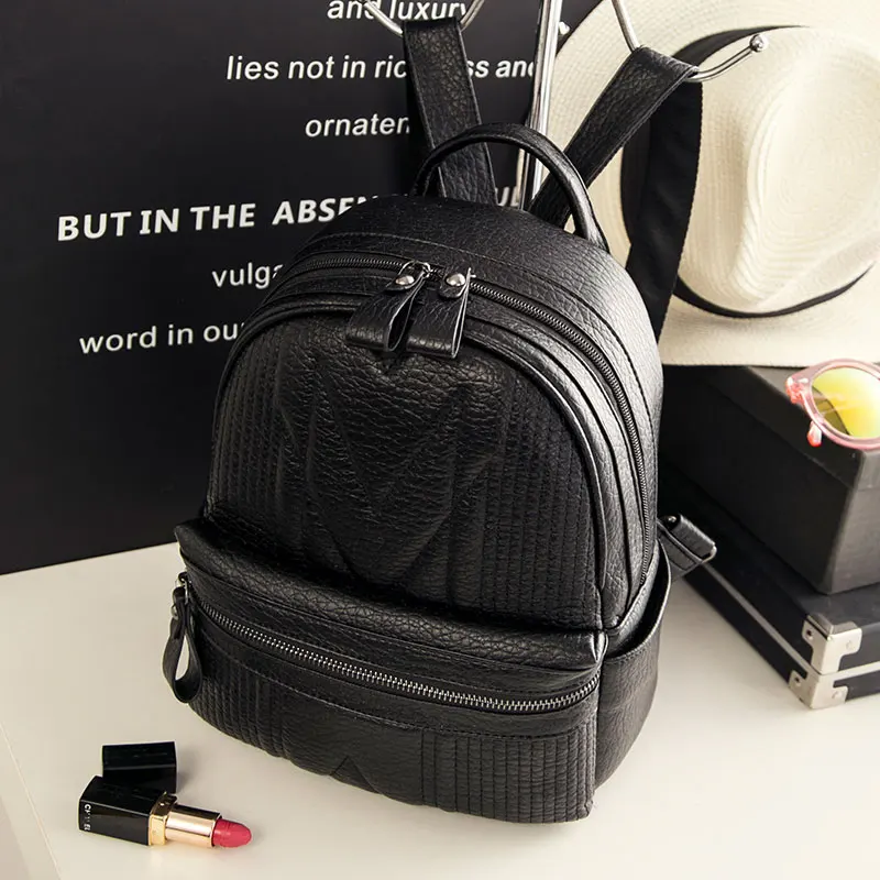 

Women Small Fashion Backpack College Student Bag Satchel Top Pu Casual Retro Shoulder Package Ladies Travel Lovely Schoolbag