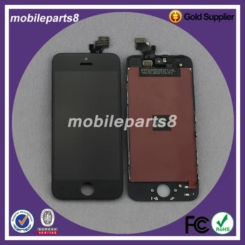 

DHL free shipping 10pcs/lot high quality lcd with touch screen assembly for iphone 5 5c 5s black or white color