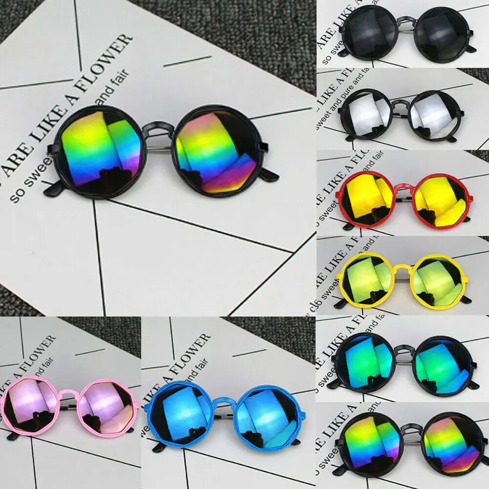 Ретро очки детские модные мальчики девочки круглые защитные очки цветные солнечные очки оправа Очки для детские игрушки новинка