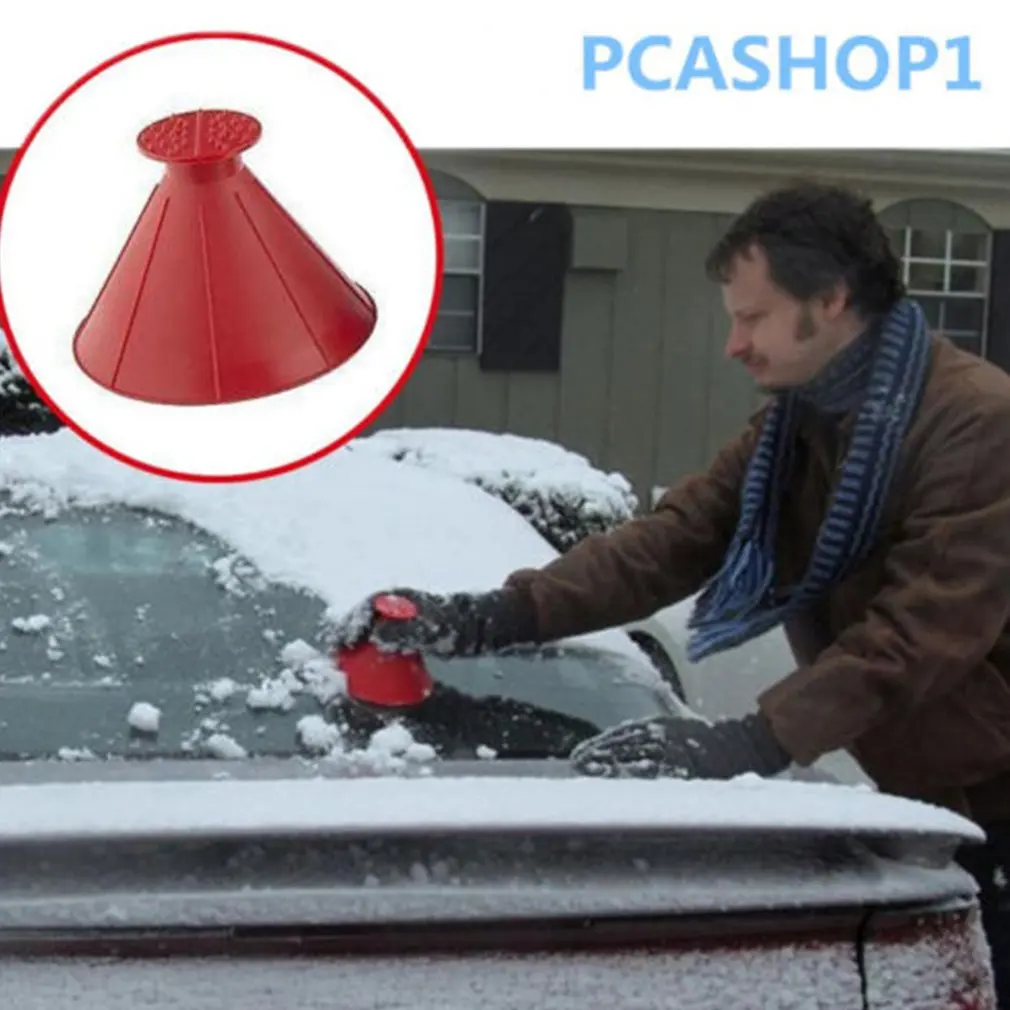 Window Glass Cleaning Tool Scraper Outdoor Funnel Windshield Magic home Snow Remover Car Tool Cone Shaped Ice Scraper