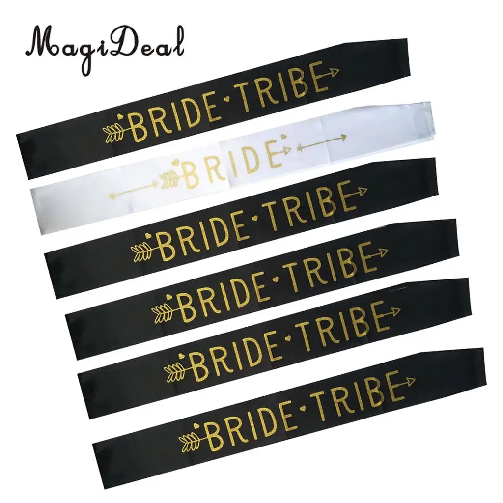 12/set Bride Tribe Sash Hen Bachelorette Party Bridal Shower Accessories