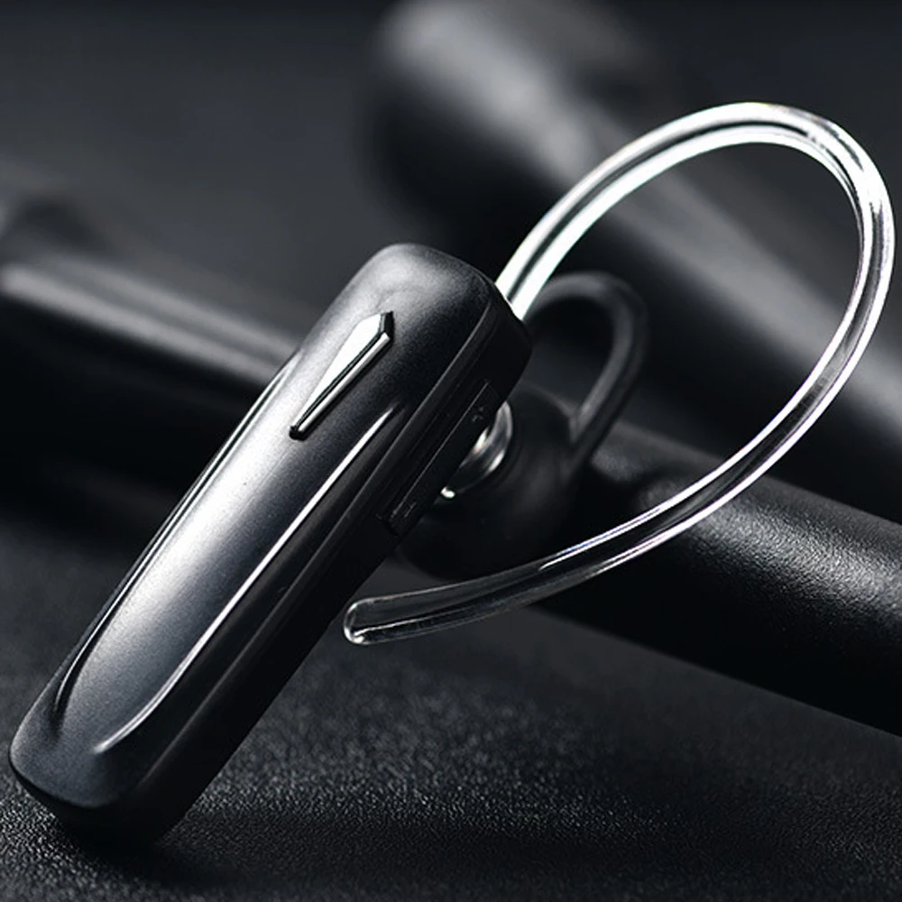 M165 Mini Bluetooth Headset Wireless Earbuds Handsfree Stereo Bass Earphone Earpiece with Mic For All Phone For Huawei Xiaomi - Цвет: M163 black