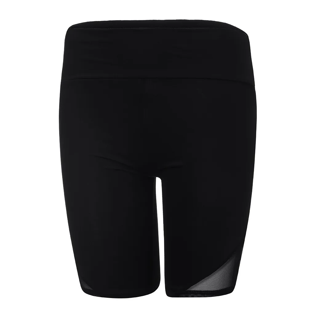 Leggings Sport Women Fitness Womens High Waist Yoga Shorts Active Stretch Exercise Basic High Waisted Mesh Short Sport femme