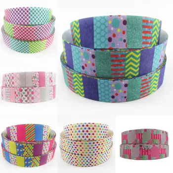 

1" dot star flowers series high quality printed polyester ribbon 50 yards,DIY handmade materials,wedding gift wrap,50Yc570