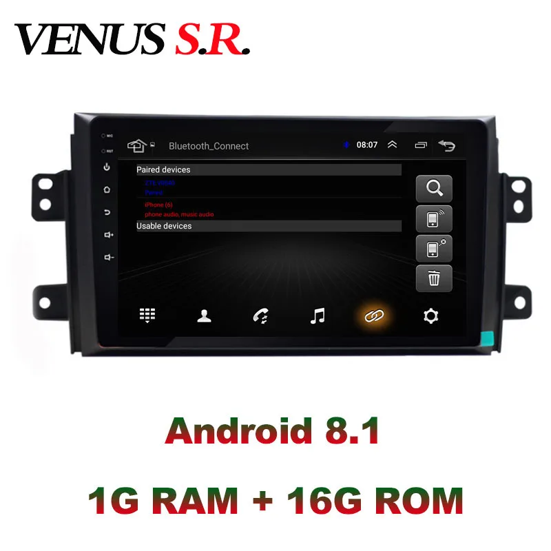 Perfect VenusSR Android 8.1 2.5D car dvd For Suzuki SX4 radio 2007-2013 multimedia GPS Radio stereo gps navigation 3
