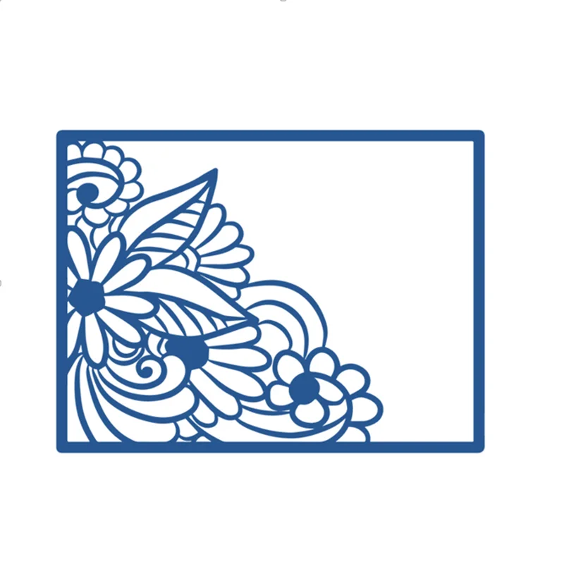 

Naifumodo 147*115mm Frame Flower Blossom Dies Paper Craft Metal Die for Scrapbooking Card Album Embossing Diecut Template