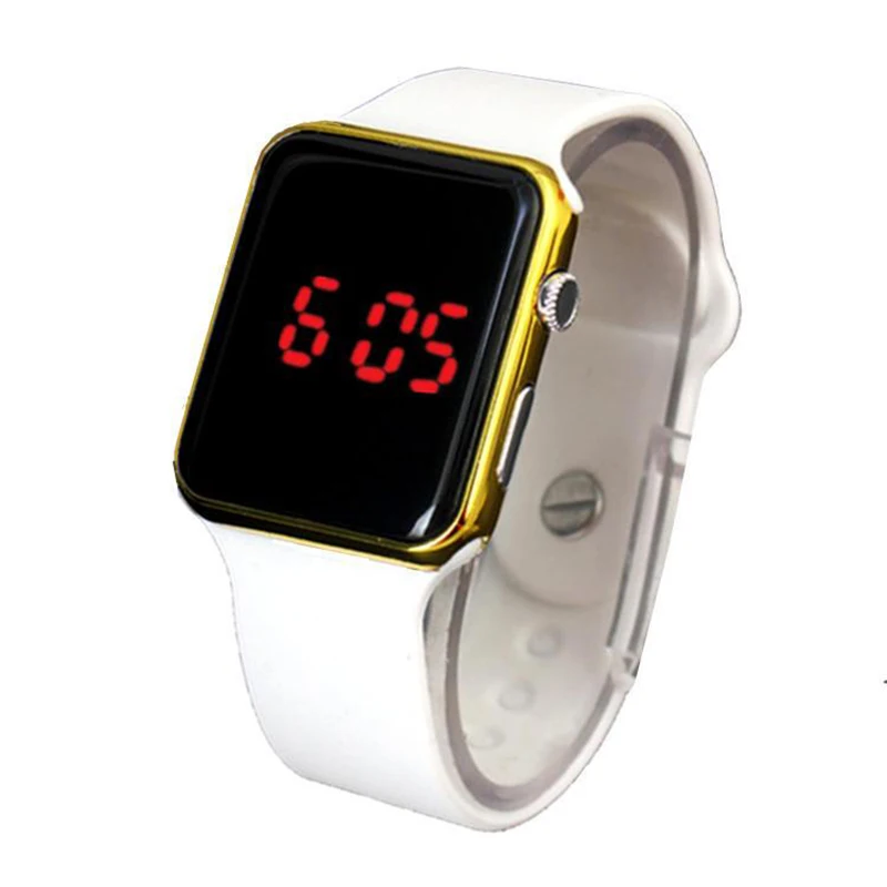 Hot Sale Sport Digital Watch Men Women Square LED Watch Silicone font b Electronic b font