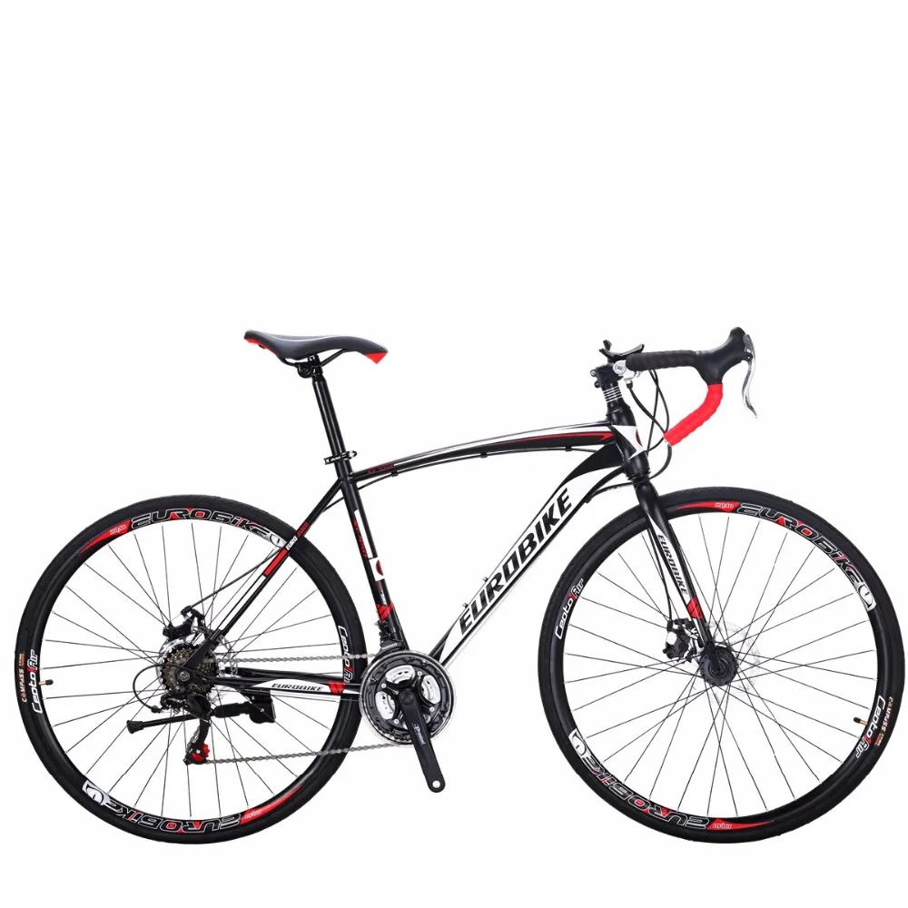 EUROBIKE Road Bike 21 Speed 700C Bicycle Dual Disc Brake Frame Size 49cm Bike