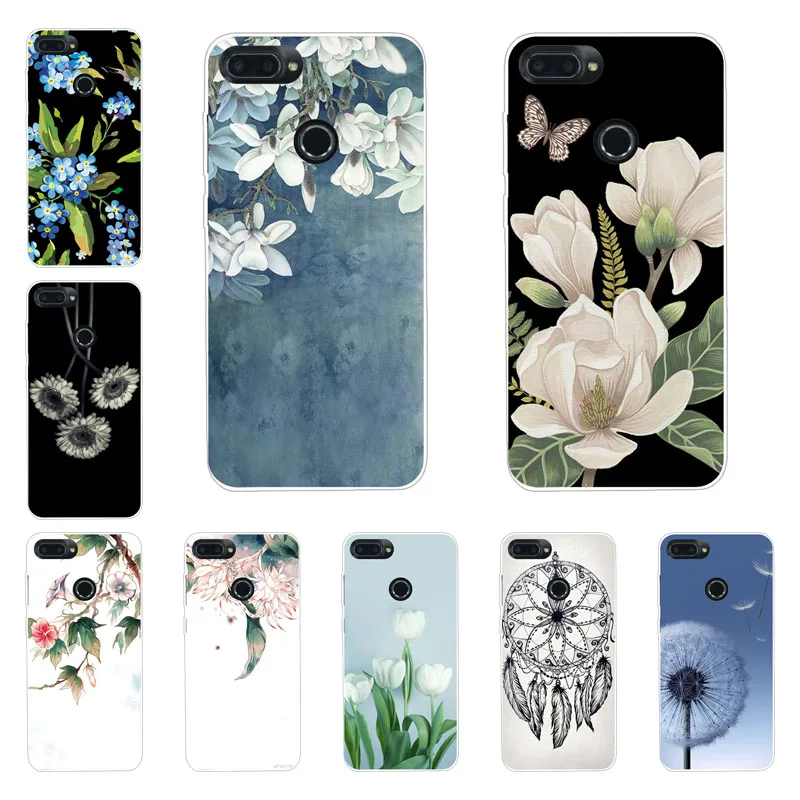 

Lenovo K320t Case,Silicon White Floral Painting Soft TPU Back Cover for Lenovo K320t Phone protect Bags shell