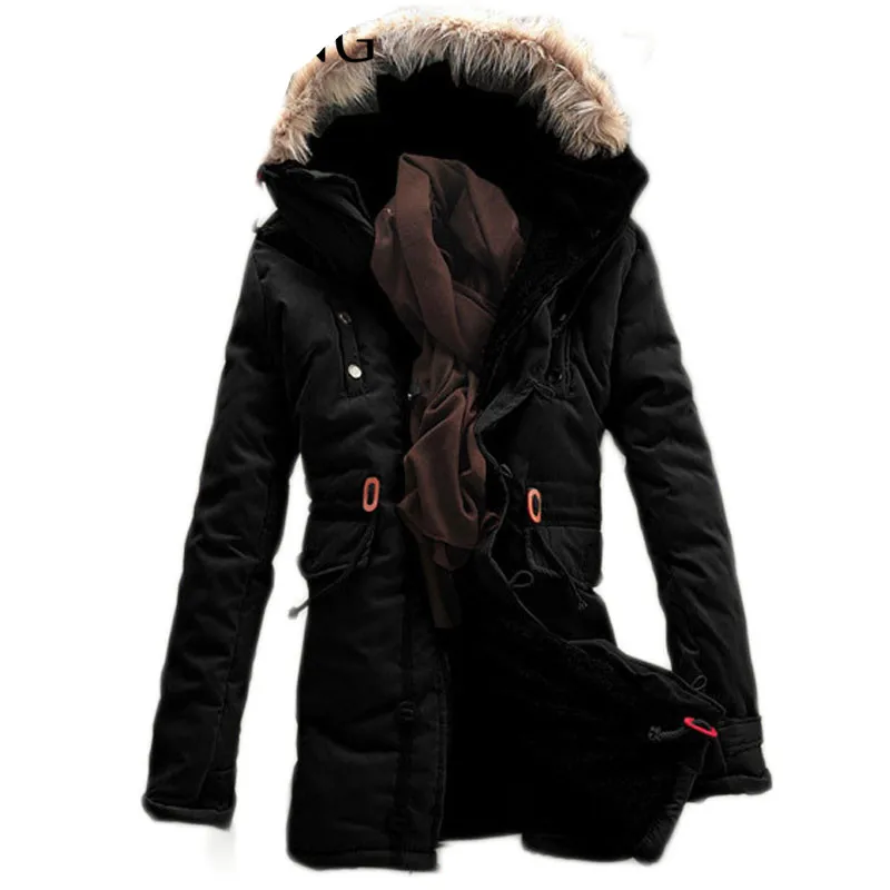 Зимние Для мужчин Куртки Для мужчин на открытом воздухе модные Повседневное теплая дутая куртка с капюшоном Вниз& зимнее пальто, парка Размеры S-3XL