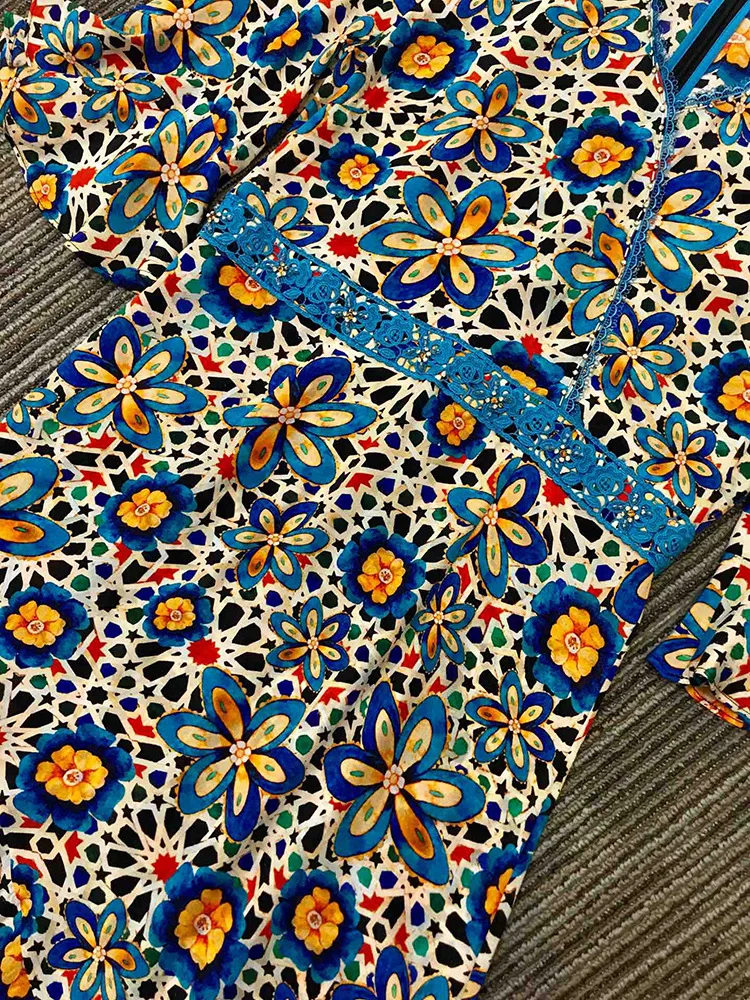 2019 nieuwe V-hals taille hoorn mouw fishtail zijden jurk 2019 nieuwe V-hals taille hoorn mouw fishtail zijden jurk