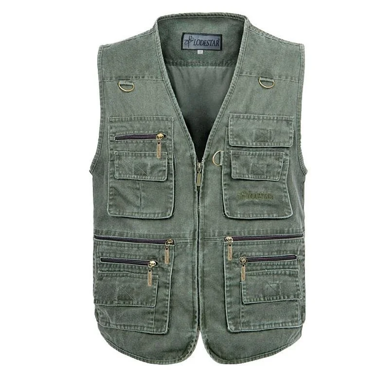 

Outdoor cotton washes waistcoat men's more than 16 pocket baggy code