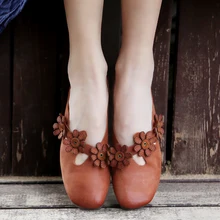 Женские туфли на плоской подошве из мягкой кожи удобные женские туфли ручной работы с квадратным носком на мягкой подошве с закрытым носком