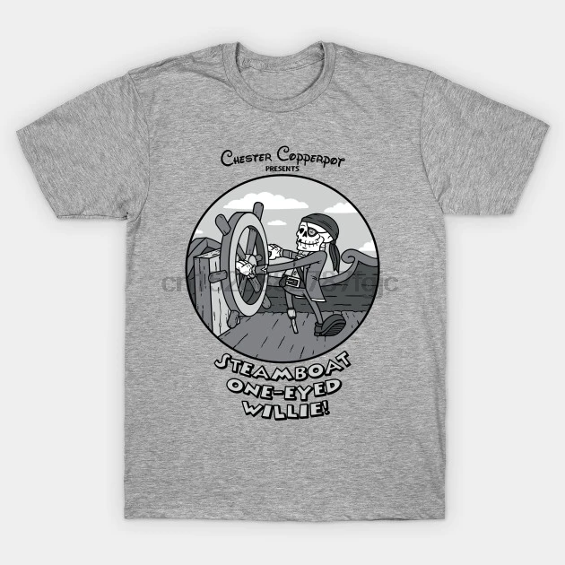 

Men Short sleeve tshirt Steamboat One Eyed Willie Goonies T Shirt Women t-shirt