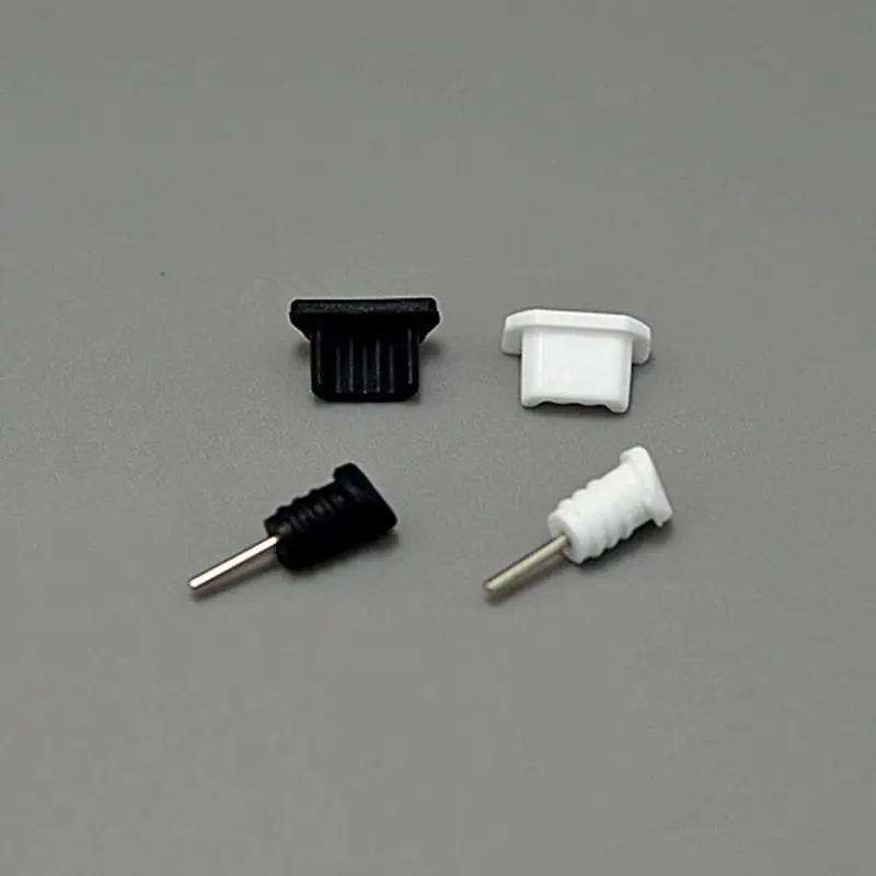 10Set(5black+5white) Dust Proof Plugs 3.5mm Earphone Jack + Micro USB