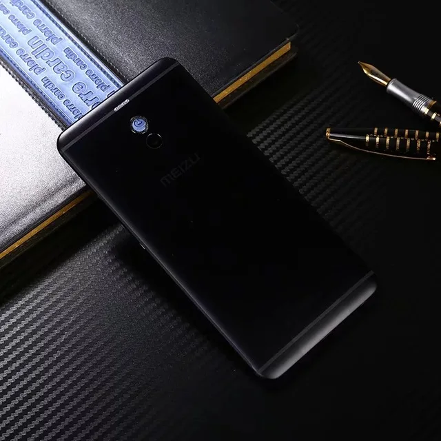 Корпус для Meilan Note 6, задняя крышка батареи, 5,5 дюймов, металлический чехол для мобильного телефона, запасные части для Meizu M6 Note M721H - Цвет: Черный