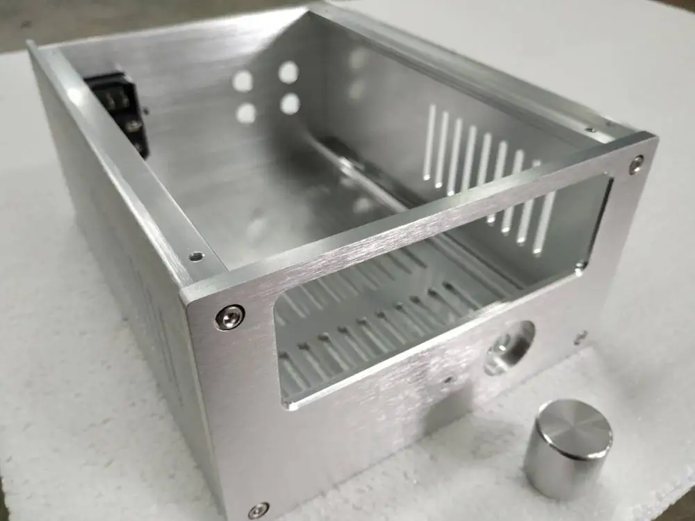 Серебристый алюминиевый чехол BRZHIFI для трубного усилителя|amplifier box|full aluminum enclosureamp