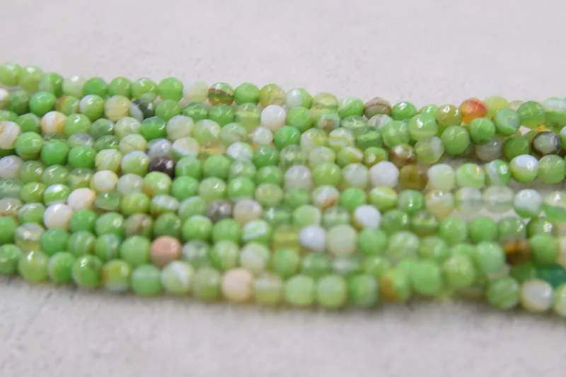 

loose beads yellow/black agate round faceted 4mm 15" for DIY jewelry making FPPJ wholesale beads nature gem stone