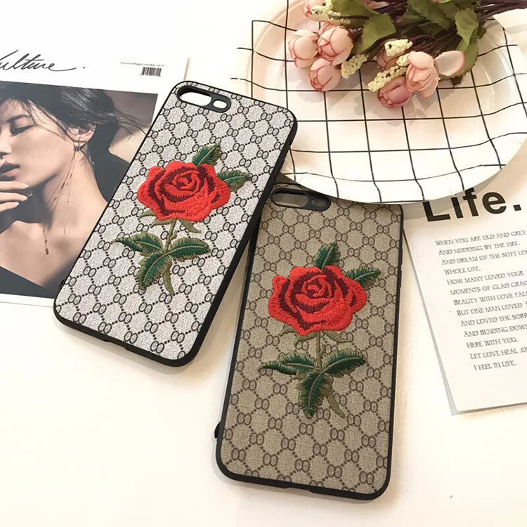 3D рельефный кружевной чехол для iPhone X Xr Xs Max винтажная Розовая вышивка iphone 8 7 6s plus 5