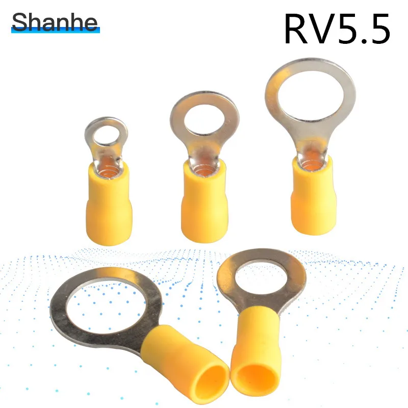 

RV5.5-4 RV5.5-5 RV5-6 RV5.5-8 RV5.5-10 Cold pressed terminals Cable Wire Connector Insulated Terminals