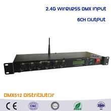 2.4 г Беспроводной DMX приемник и 6ch ЖК-дисплей дисплей DMX Splitter DMX512 Свет этапа контроллера световой сигнал Усилители домашние сплиттер