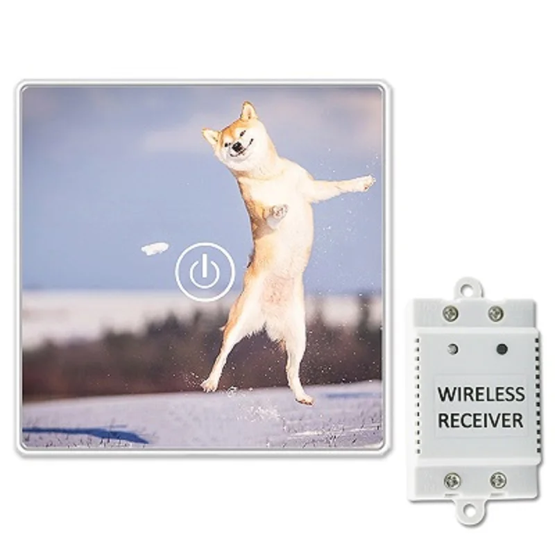 

Saful Wireless Touch On/Off Switch 50/60 Hz Luxury Tempered Glass Panels 150 Remote Control Capacitive Home Switch