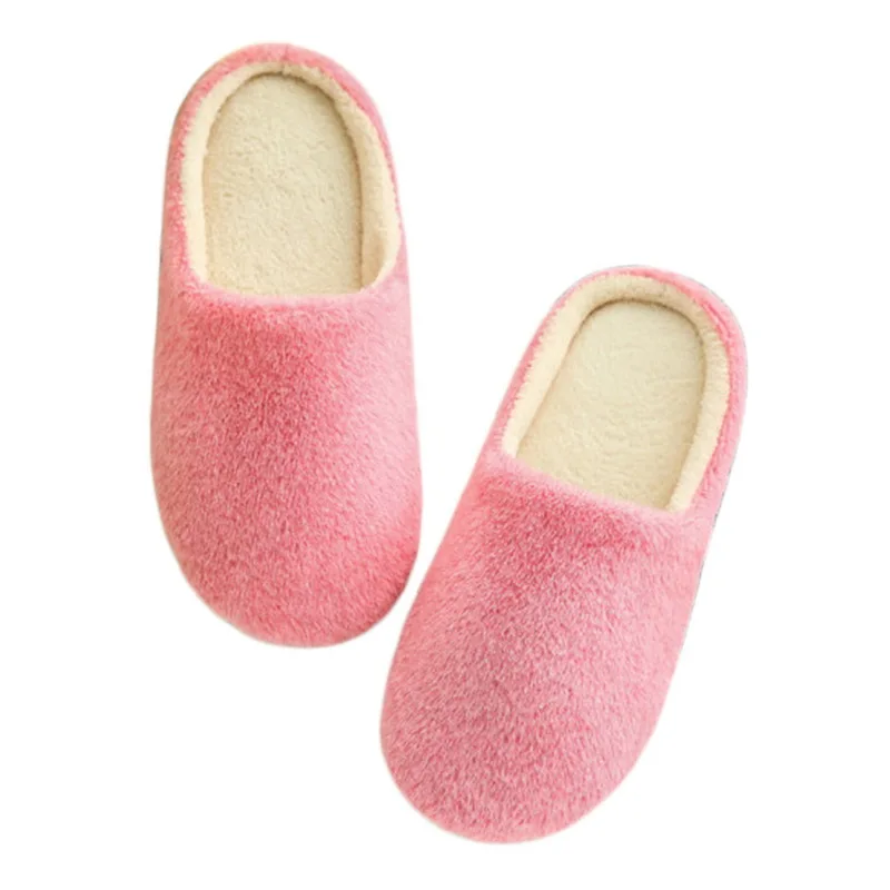 

Oeak Winter Warm Slippers Fur Furry Slipper Women Flat Sandals Shoes Indoor Bedroom 2019 Couples Floor Shoes calzado mujer