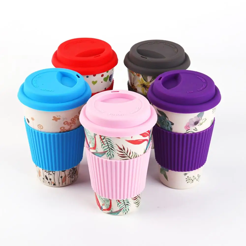 Hot Cute Bamboo Fiber Mugs Eco-Friendly Coffee Cups Travel Mug With Lid Portable Cup Tea Milk coffee mug Creative For Kids Gifts Hot Cute Bamboo Fiber Mugs Eco-Friendly Coffee Cups Travel Mug With Lid Portable Cup Tea Milk coffee mug Creative For Kids Gifts