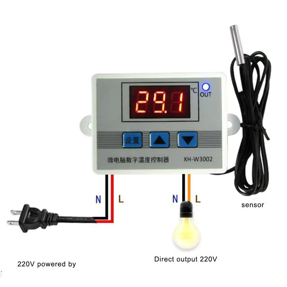 Temperature Controller Digital LED Temperature Controller Thermometer