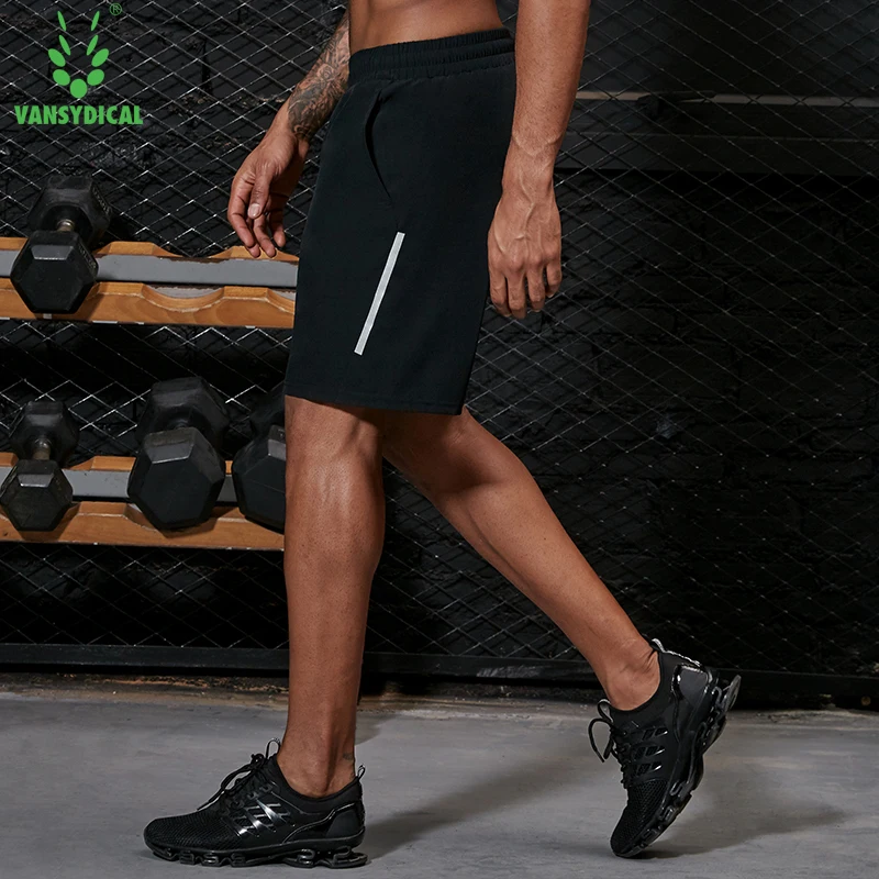 Vansydical мужские светоотражающие шорты для бега быстросохнущие спортивные шорты для занятий фитнесом на открытом воздухе для бега трусцой для баскетбола