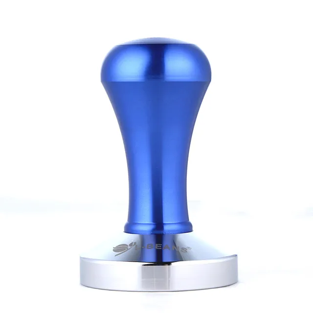 Best Offers  Y95 stainless steel  Espresso Coffee Tamper Blue Coffee Tamper Machine Press Flat Base Barista Accessories 57.5mm