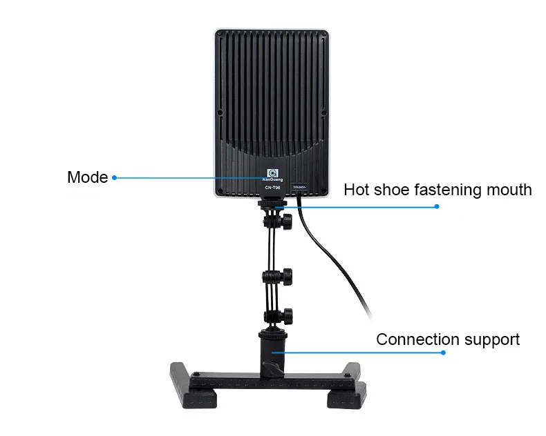 T96 светодио дный фотографический свет ультра тонкий 5600 К Ra95 видео свет лампы с регулируемым руку и кронштейн Подставка для Камера телефон
