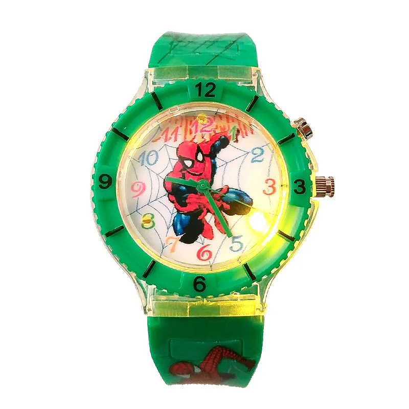 

Anime New Luminous Music Spiderman Cartoon Kids Watch Children Quartz Watch Boy Girl Student Sports Watch Gift Clock Wholesale