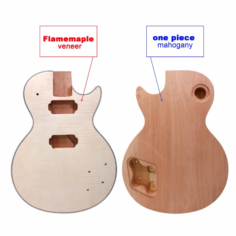 

New LP electric Guitar body Paulownia Wood weight only MAHOGANY MADE and maple top