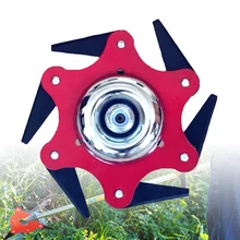 2019 NEWEST 6 Teeth Brush Cutter Blade Trimmer Metal Blades Trimmer Head 65Mn Garden Grass Trimmer Head For Lawn Mower