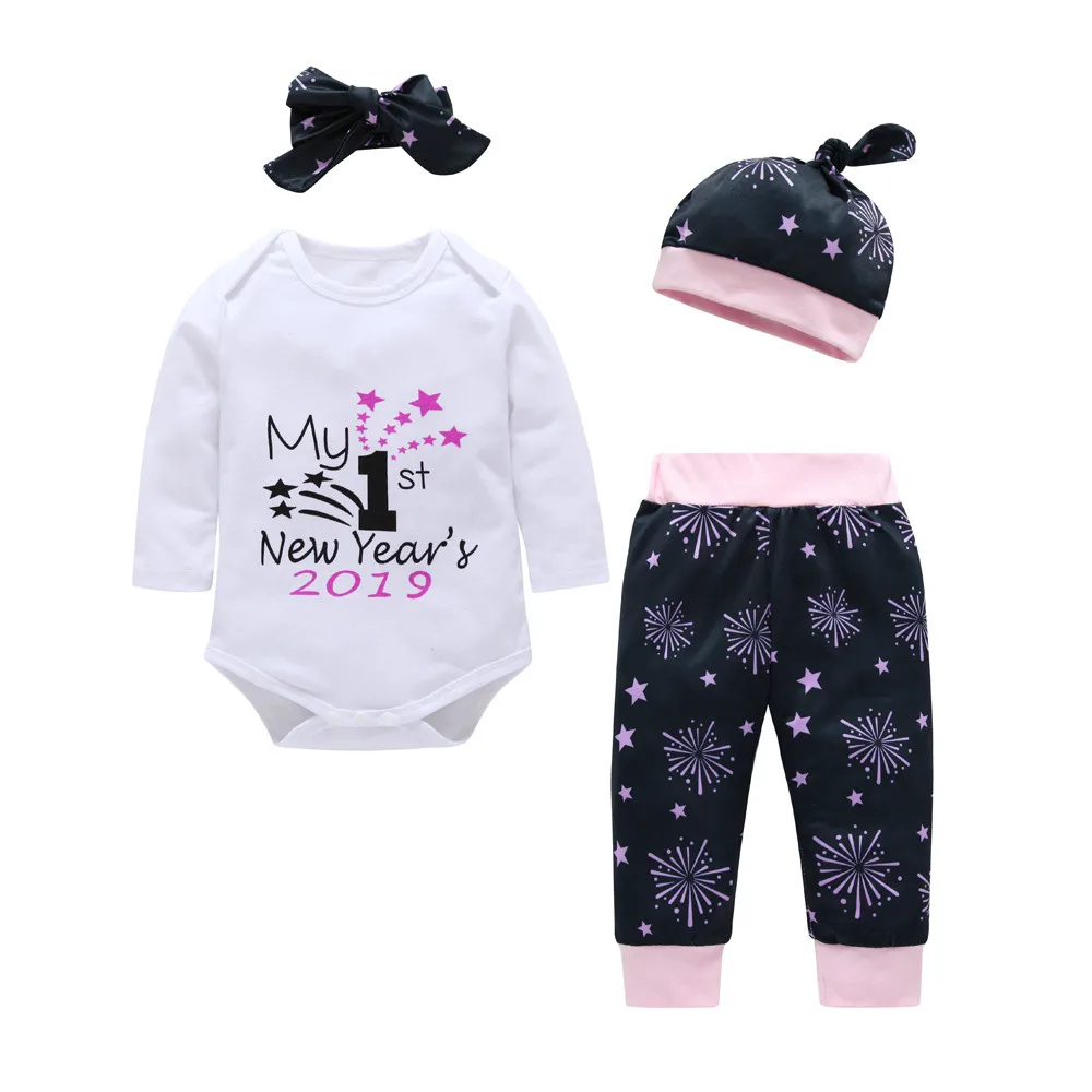 Newborn Baby Girl Watercolor Heart Print Romper+Headband Bodysuit Outfit Clothes