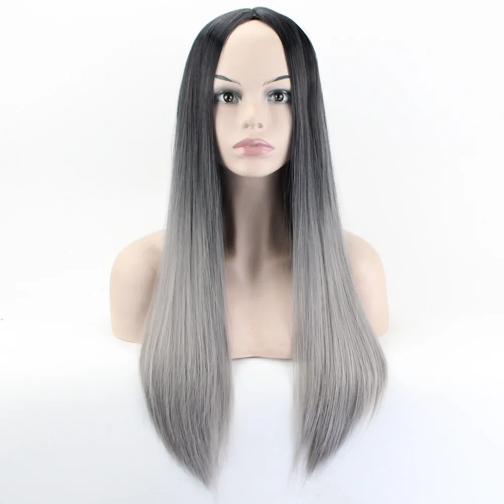 

JOY&BEAUTY 12 Styles Synthetic Hair Long Straight Wig High Temperature Fiber For Cosplay Women Wigs Blue Green Red Pink Colors
