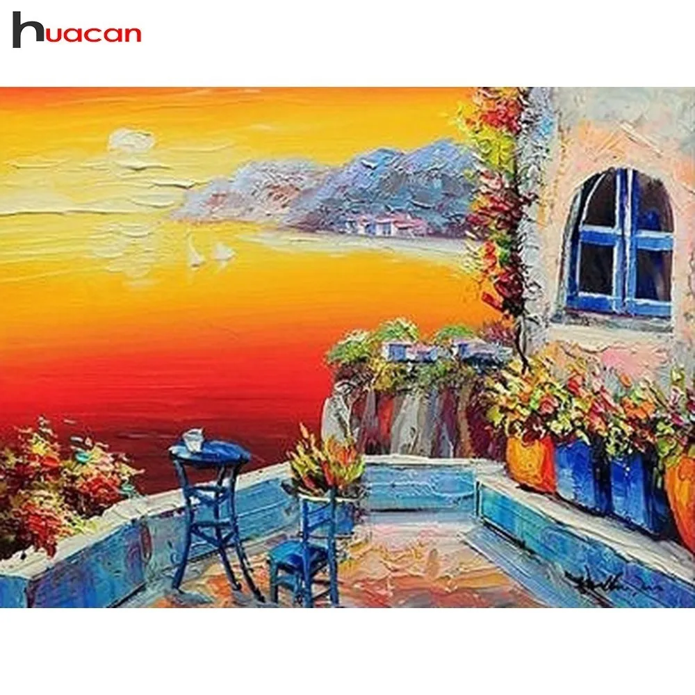 

HUACAN Full Square 5D DIY Diamond Painting Landscape Picture Of Rhinestone Home Decor Diamond Mosaic Handmade Wall Stickers