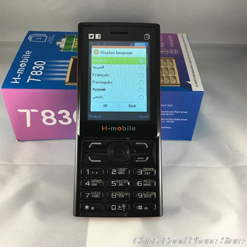 H Mobile T830 sim карты три ожидания большие факел большой Динамик вибрации радио