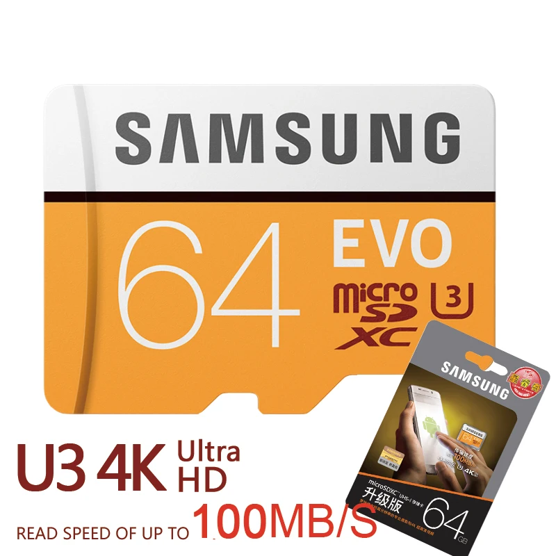 SAMSUNG U3 Micro SD 256 ГБ/128 ГБ/64 Гб SDXC U1 32 ГБ/16 ГБ SDHC класс 10 TF CF карта памяти C10 Microsd флэш-карты