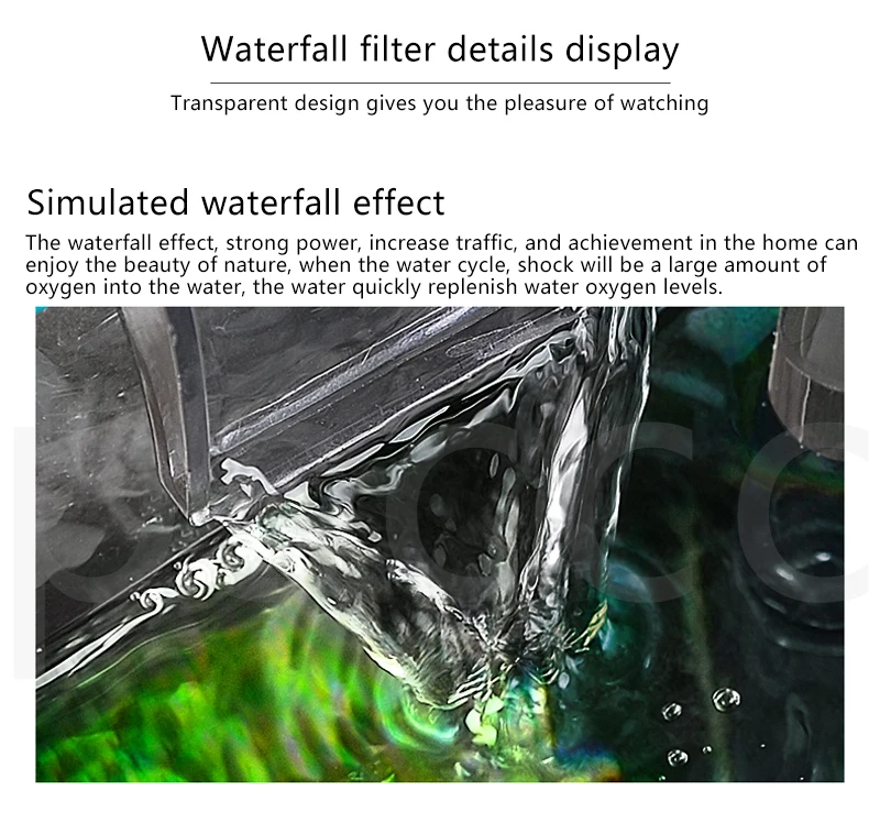 Аквариумный силовой фильтр для водопада водяной насос аквариум повесить на мини тонкий фильтр замораживание шума аквариумные аксессуары